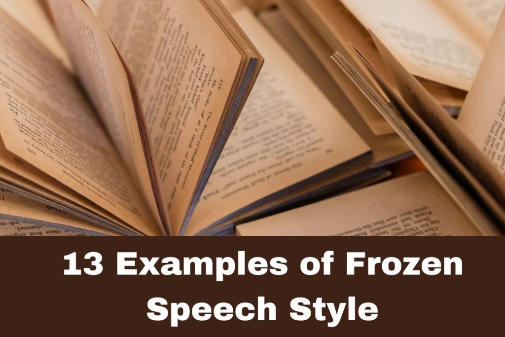 type of speech style frozen